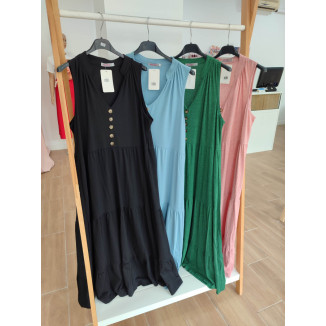Vestido boton pecho 