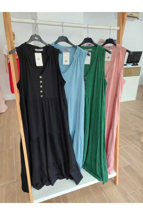 Vestido boton pecho 