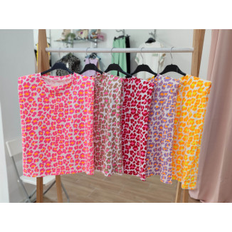 Camiseta animal print fluor 
