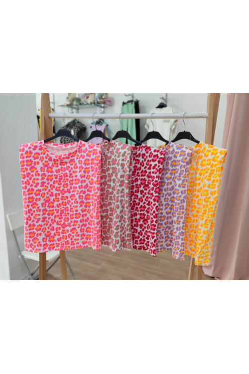 Camiseta animal print fluor 
