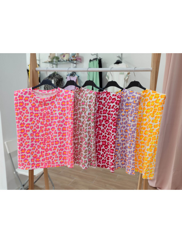 Camiseta animal print fluor 