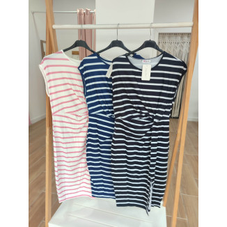 Vestido rayas nudo 