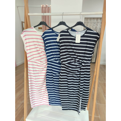 Vestido rayas nudo 