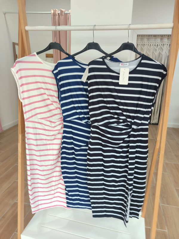 Vestido rayas nudo 