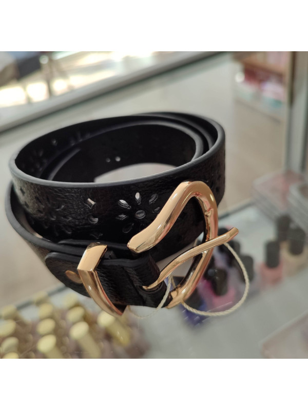 Cinturon perforado flores