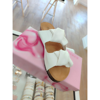 Sandalias Nudo blanca