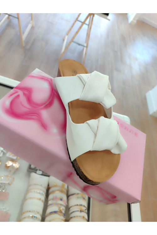 Sandalias Nudo blanca