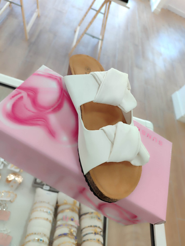Sandalias Nudo blanca
