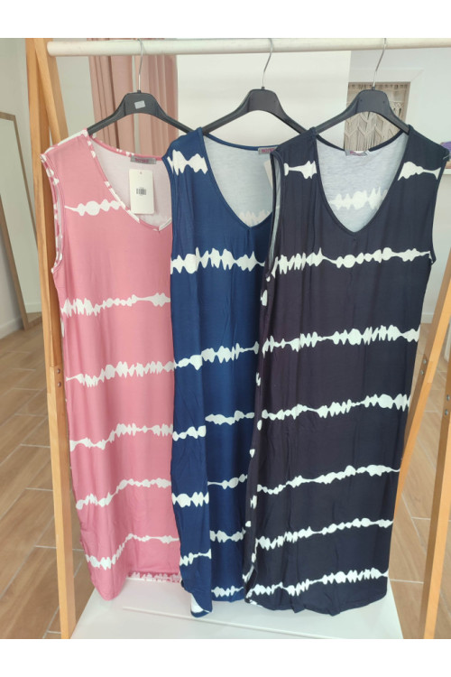 Vestido rayas despintadas
