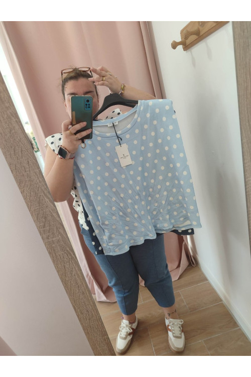 Chaleco hombrera lunares