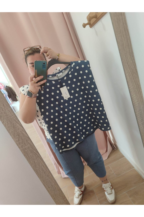 Chaleco hombrera lunares