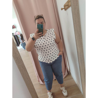 Chaleco hombrera lunares